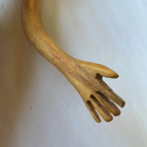 Not for sale..CAROLYN RHOUDS’ hand carved wood sculpture, “Right Brain Woman” - Picture 8 of 15